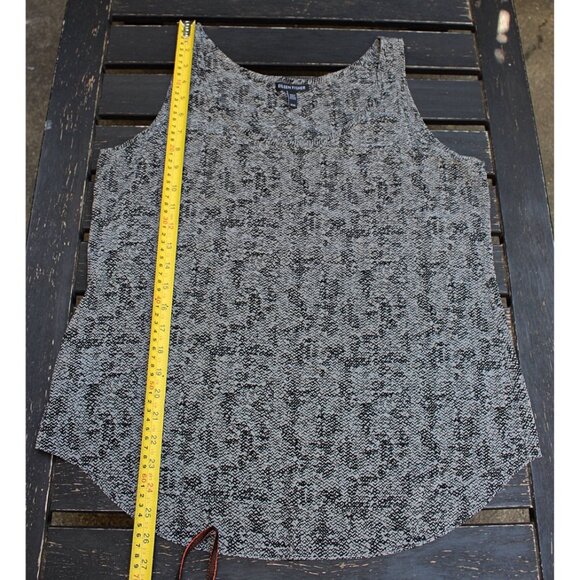 Eileen Fisher - Silk Crepe de Chine Roadster Print Tank, Black, Med - Picture 8 of 9